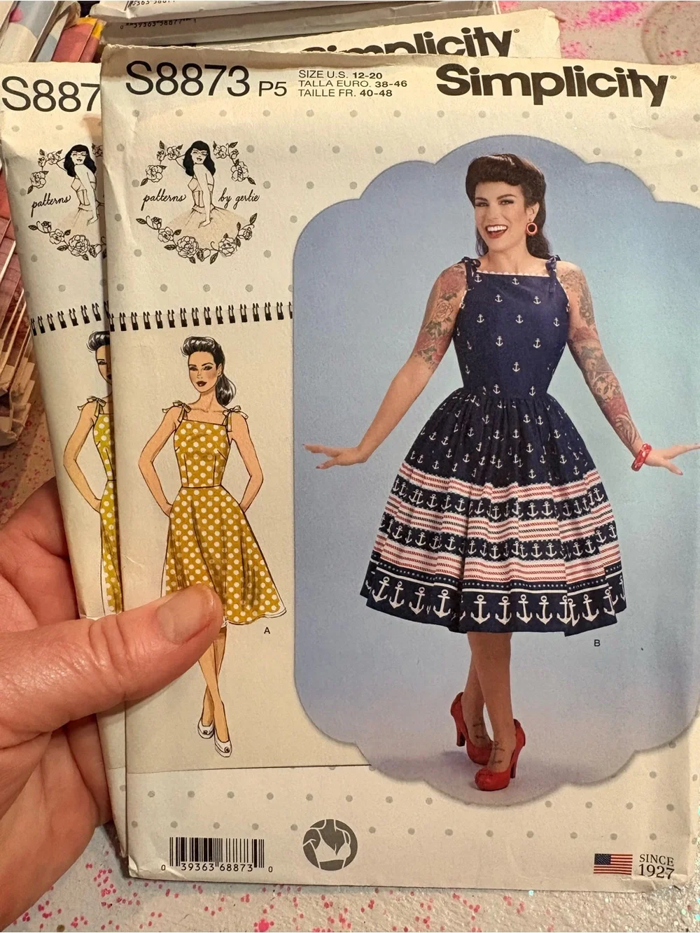 BN UNCUT SIMPLICITY 8873 P5 PLUS SIZE 1950S PINUP DRESSES SEWING PATTERNS